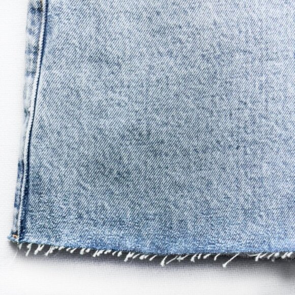 NWT Z1975 DENIM MINI SKIRT RAW EDGE LACE UP FESTIVAL FIERCE LOLITA BADDIE XS - Picture 5 of 13